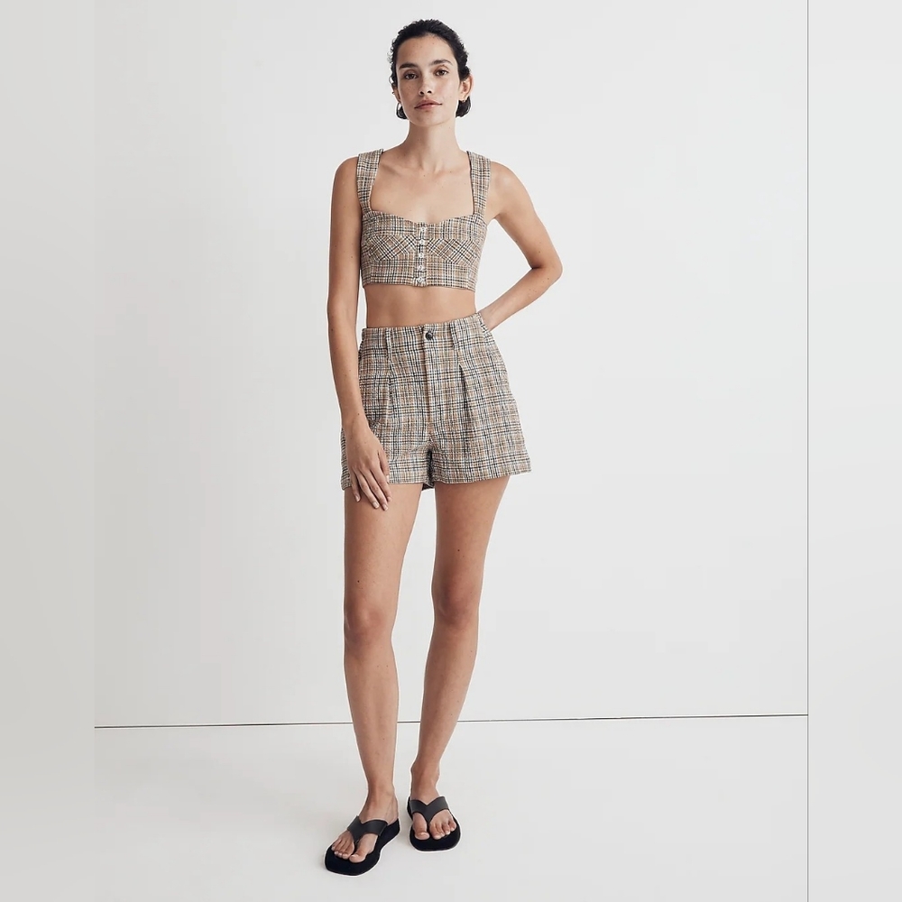 Madewell Gingham Bralette and Shorts